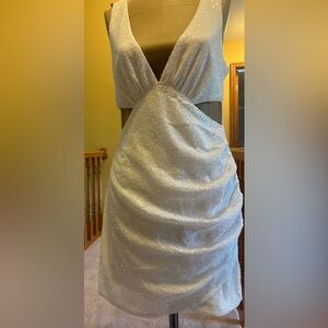 White sequin mini dress by Lulu